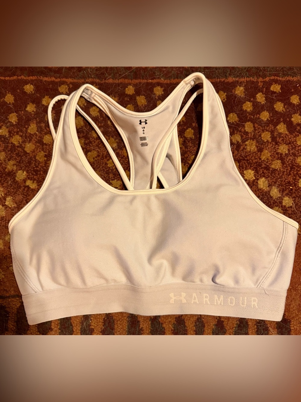 LG White Strappy Racerback Sports Bra